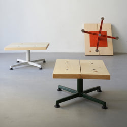 raawii Arba side table Table Dark green frame / wood top