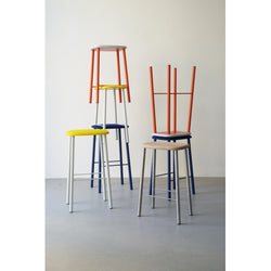 raawii Bird Bar Stool Upholstered 75 Bar Stool Light grey / yellow Kvadrat Vidar
