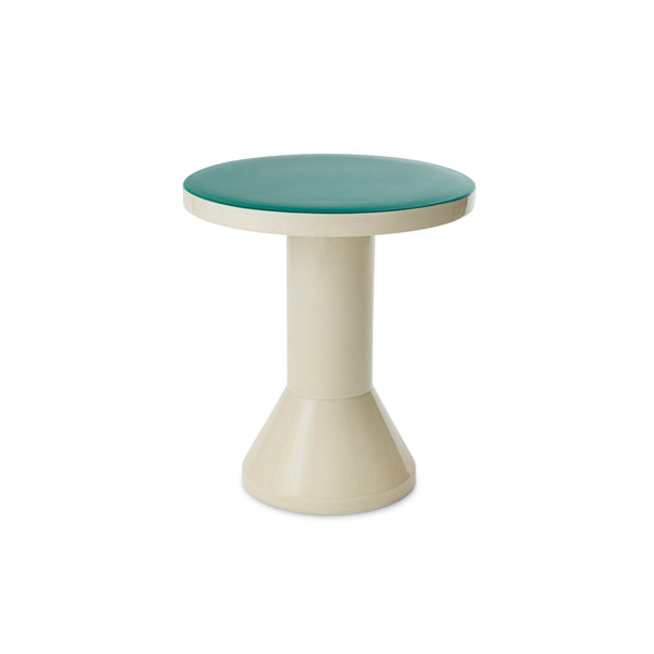 raawii Companion Table Peacock blue / concrete grey