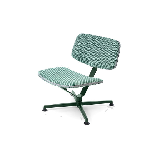 raawii Erwan Bouroullec - Arba Lounge chair - Upholstered Kvadrat Sisu Lounge chair Dark green base / Kvadrat Sisu 0805 green fabric