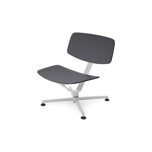 raawii Erwan Bouroullec - Arba lounge chair - Plywood Lounge chair Light grey base / anthracite shell