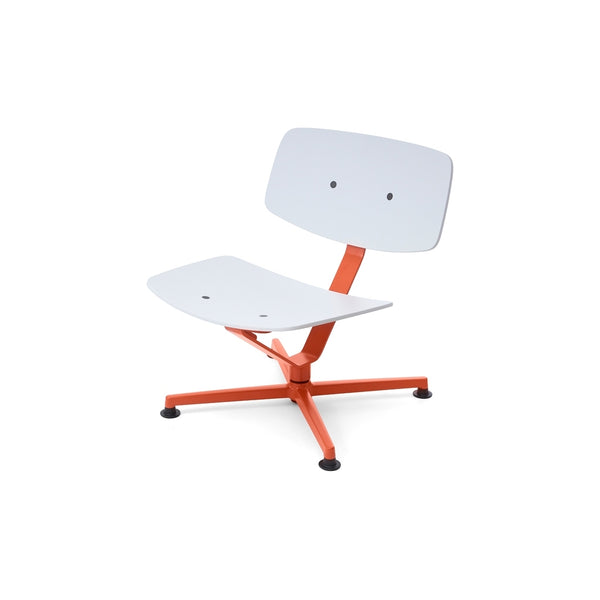 raawii Erwan Bouroullec - Arba lounge chair - Plywood Lounge chair Orange base / light grey shell