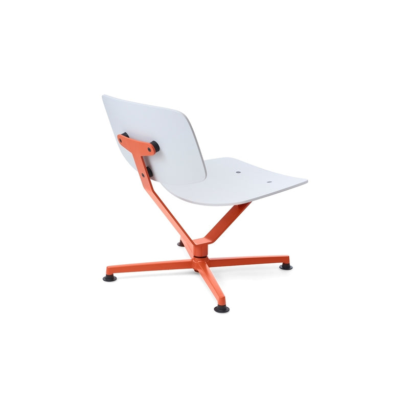 raawii Erwan Bouroullec - Arba lounge chair - Plywood Lounge chair Orange base / light grey shell