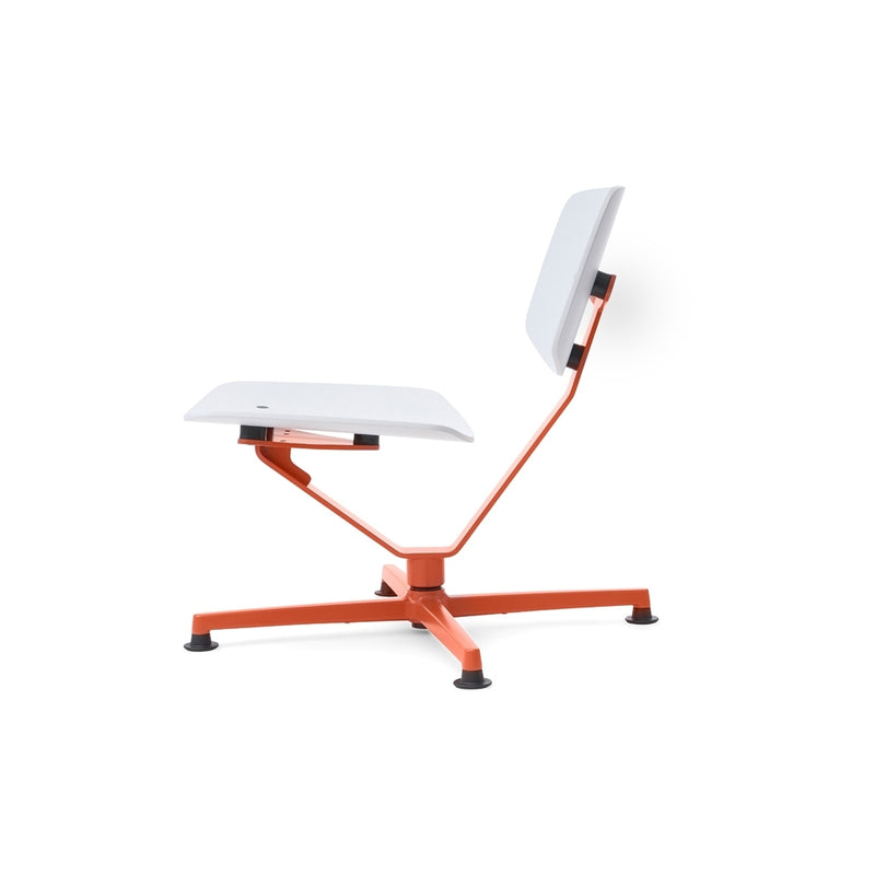 raawii Erwan Bouroullec - Arba lounge chair - Plywood Lounge chair Orange base / light grey shell