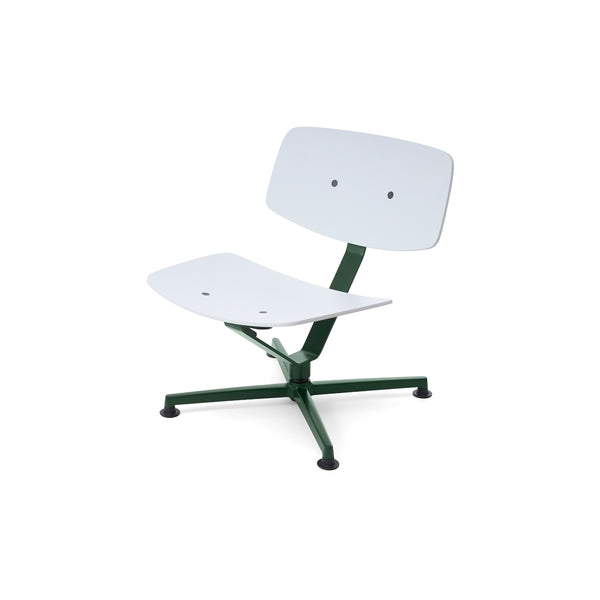 raawii Erwan Bouroullec - Arba lounge chair - Plywood Lounge chair Dark green base / light grey shell