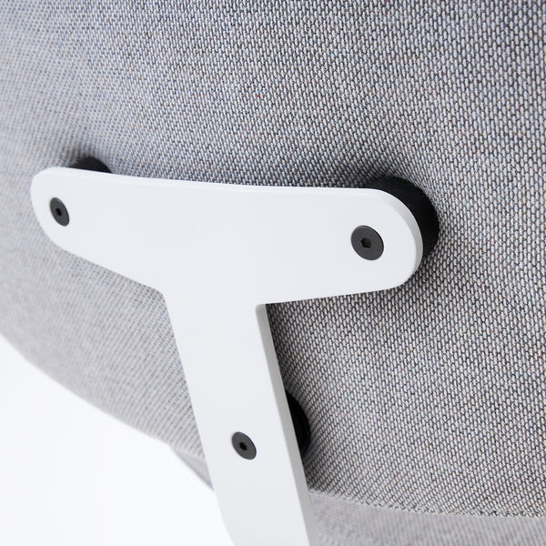 Erwan Bouroullec - Arba Lounge chair - Upholstered Kvadrat re-wool - Light grey base / Kvadrat re-wool 0108 grey fabric