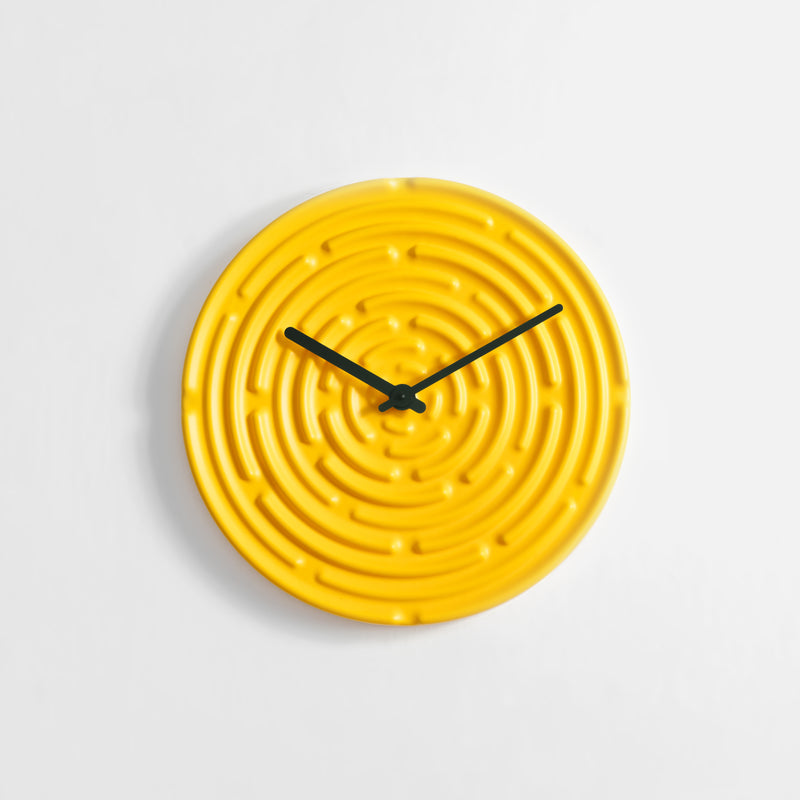 raawii Manon Novelli - Minos - wall clock Clock Freesia yellow/dark green