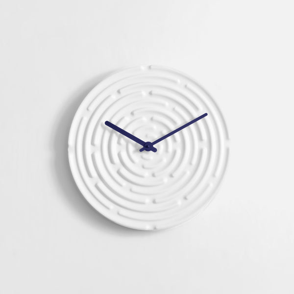raawii Manon Novelli - Minos - wall clock Clock Meringue white/horizon blue
