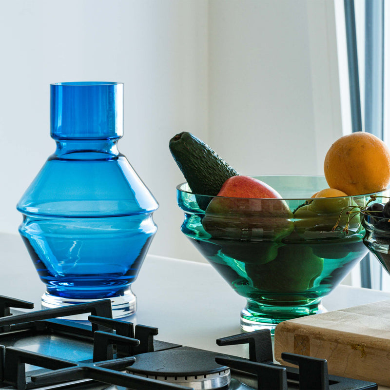 raawii Nicholai Wiig-Hansen - Relæ - glass vase - large Vase aquamarine blue